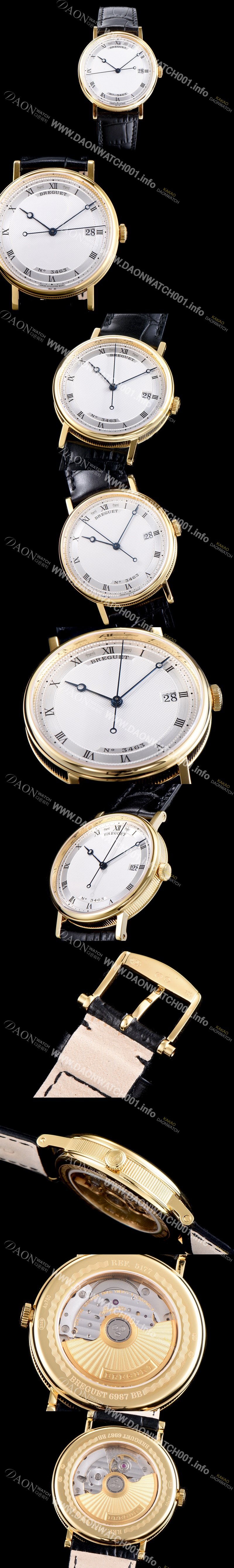 레플리카 [브레게] 남성용 클래식 No.3463 최신버전 업그레이드형 5177BA/12/9V6 18K 옐로우 골드 실버 텍스쳐드 다이얼 오토매틱 무브먼트 BRG0441