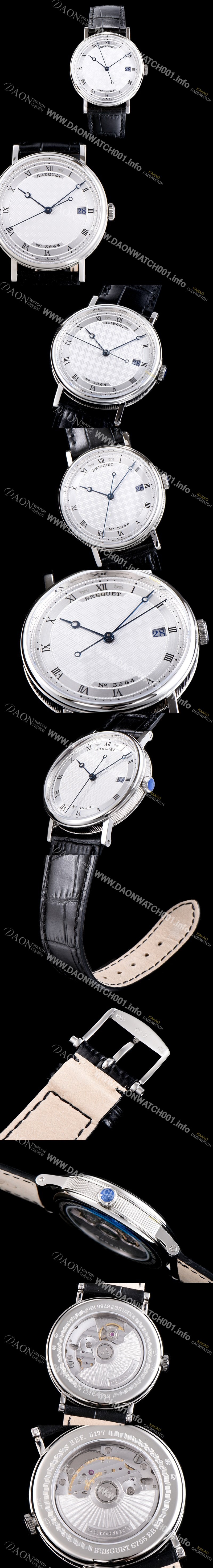 레플리카 [브레게] 남성용 클래식 No.3944 최신버전 업그레이드형 5177BB/12/9V6 실버 텍스쳐드 다이얼 오토매틱 무브먼트 BRG0443