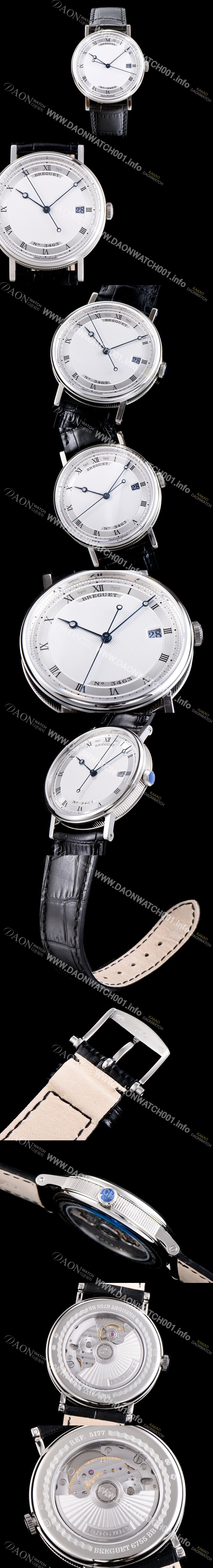 레플리카 [브레게] 남성용 클래식 No.3463 최신버전 업그레이드형 5177BB/15/9V6 실버 텍스쳐드 다이얼 오토매틱 무브먼트 BRG0440