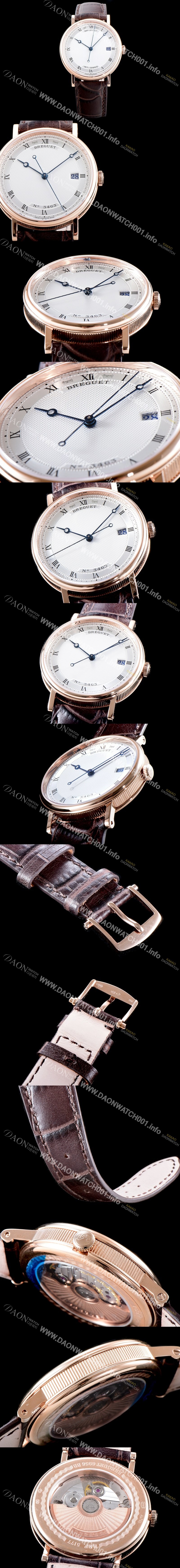 레플리카 [브레게] 남성용 클래식 No.3463 최신버전 업그레이드형 5157BR/11/9V6 18K 로즈 골드 실버 텍스쳐드 다이얼 오토매틱 무브먼트 BRG0441