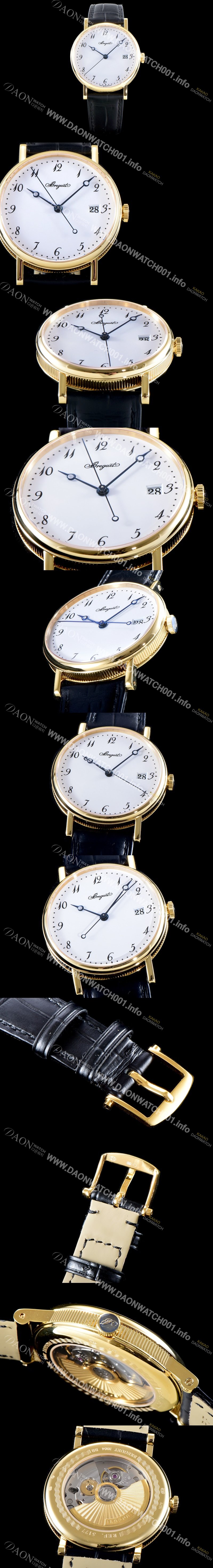 레플리카 [브레게] 남성용 업그레이드형!!클래식 5177BA/29/9V6 데일리 워치 18K 옐로우 골드 화이트 다이얼 오토매틱 무브먼트 BRG0420