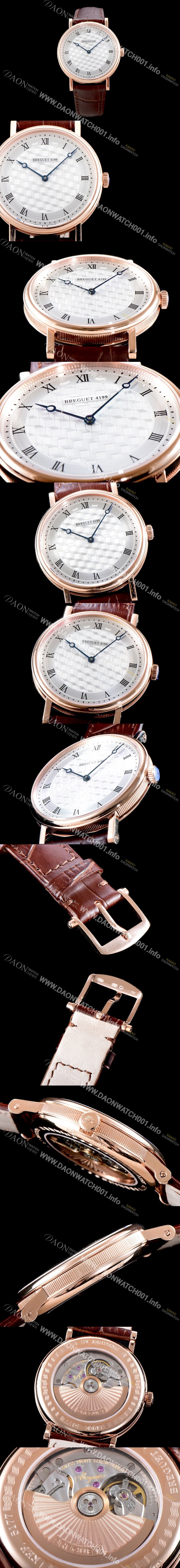 레플리카 [브레게] 남성용 인기제품 클래식 5967BA/11/9W6 38mm 오토매틱 신제품!! 18K 로즈골드 실버 길로쉐 패턴 다이얼 오토매틱 무브먼트 BRG0411