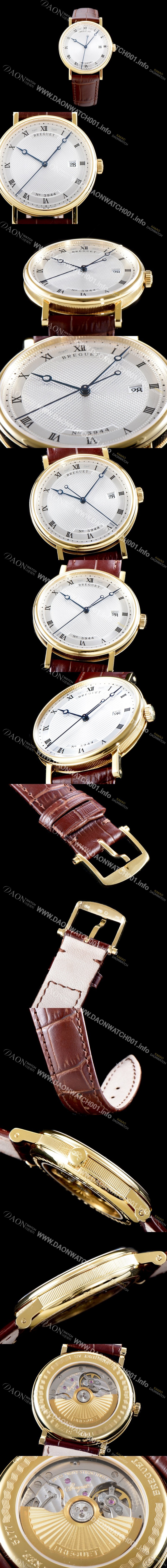 레플리카 [브레게] 남성용 인기제품 클래식 5177BR/15/9V6 38mm 오토매틱 신제품!! 18K 옐로우골드 실버 길로쉐 패턴 다이얼 오토매틱 무브먼트 BRG0413