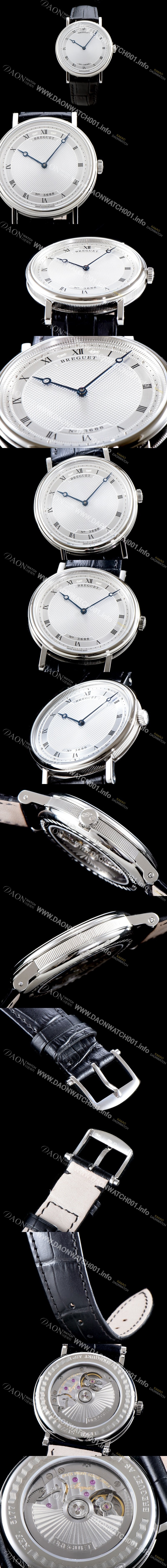 레플리카 [브레게] 남성용 인기제품 클래식 5157BB/11/9V6 38mm 오토매틱 신제품!! 실버 길로쉐 패턴 다이얼 오토매틱 무브먼트 BRG0410