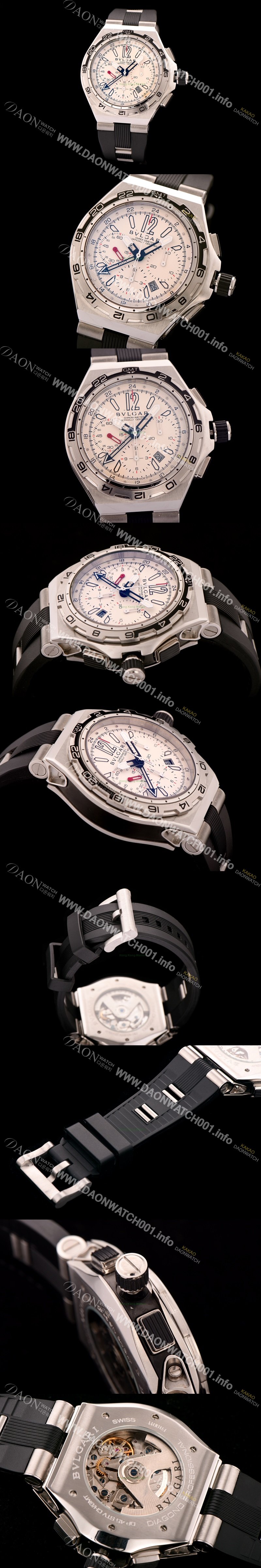 레플리카 [불가리] 남성용 디아고노 프로페셔날 엑스-프로 지엠티 화이트다이얼 BVL4225
