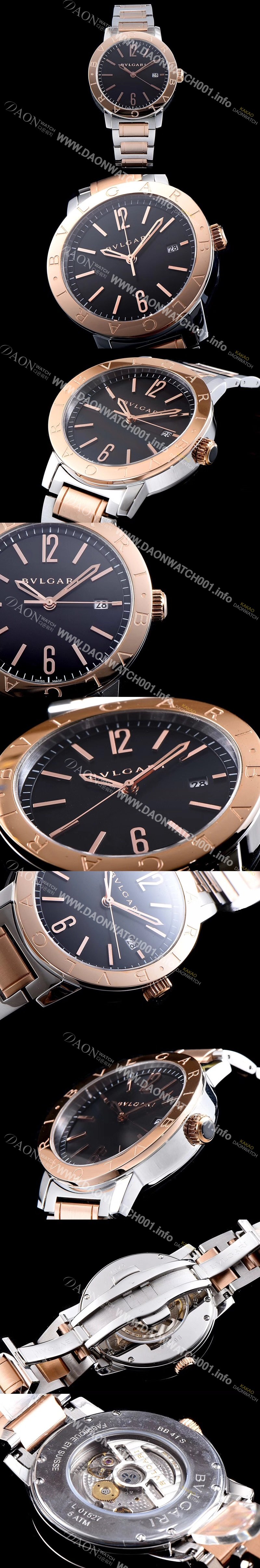 레플리카 [불가리] 남성용 소티리오 불가리 9015 오토매틱 무브먼트 블루다이얼 BVL4220