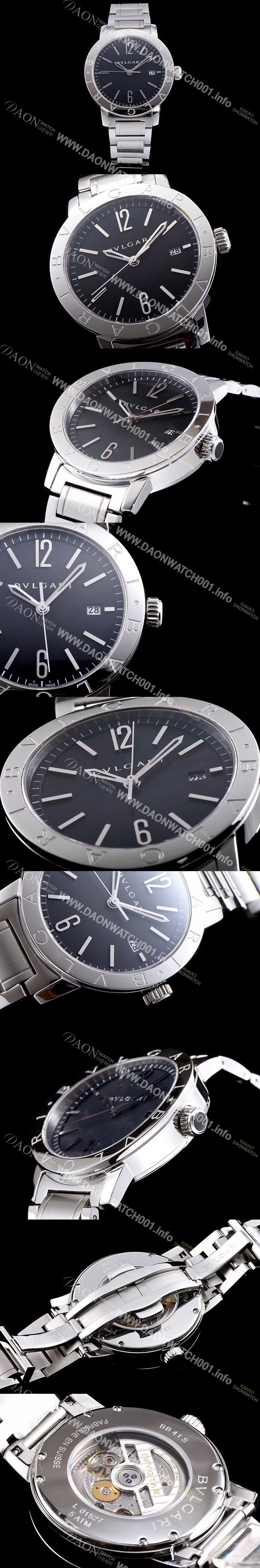 레플리카 [불가리] 남성용 소티리오 불가리 9015 오토매틱 무브먼트 블랙다이얼 BVL4210