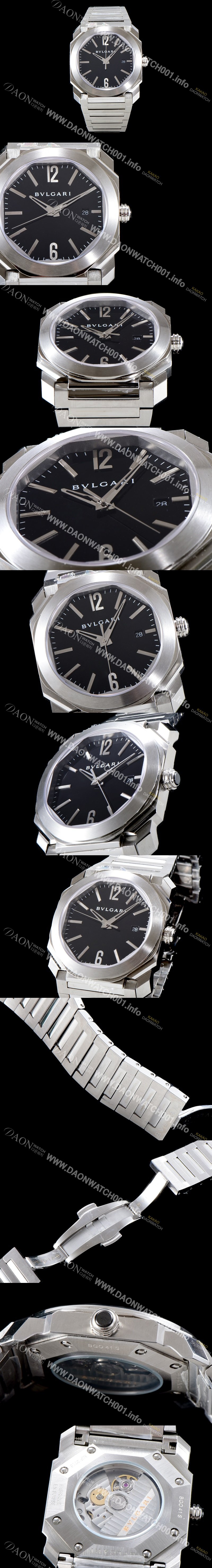 레플리카 [불가리] 남성용 옥토102854모델 블랙 다이얼 브레이슬릿 오토매틱 무브먼트 BVL4301