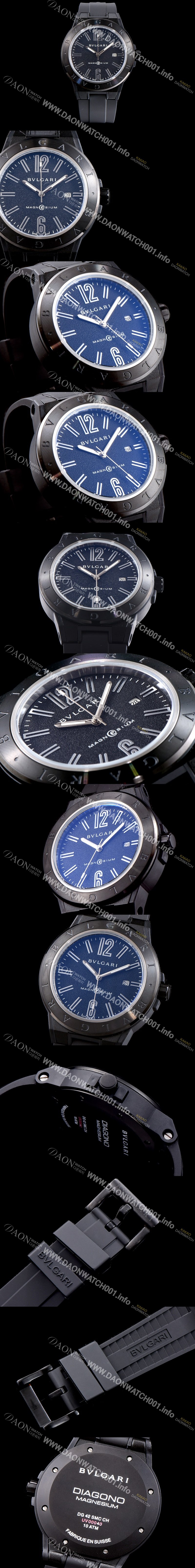 레플리카 [불가리] 남성용 신상품 업데이트!! 디아고노 102307 DG41C14SMCVD 마그네슘 PVD 블랙 다이얼 오토매틱 무브먼트 BVL4250
