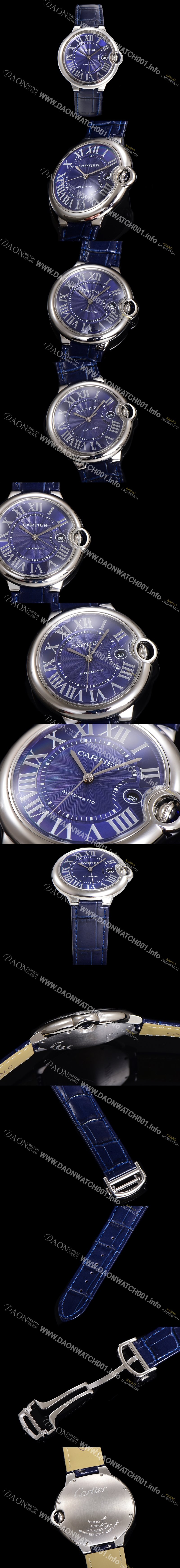 레플리카 [까르띠에] 남성용 신상 발롱블루 WSBB0025 블루 다이얼 42mm 오토매틱 무브먼트 CAR0143