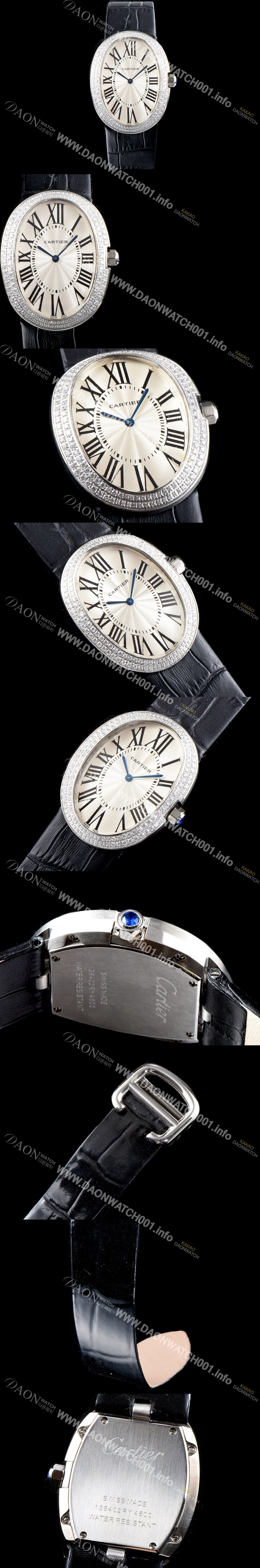 레플리카 [까르띠에] 여성용//커플 베누아 스위스 쿼츠 쥬얼리 베젤 화이트 다이얼 CAR0340