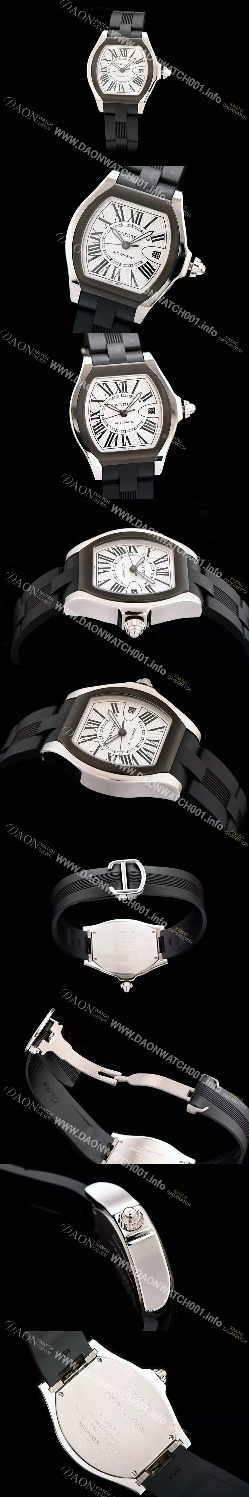 레플리카 [까르띠에] 남성용 로드스터 스위스 2824 무브먼트 화이트 다이얼 CAR0310