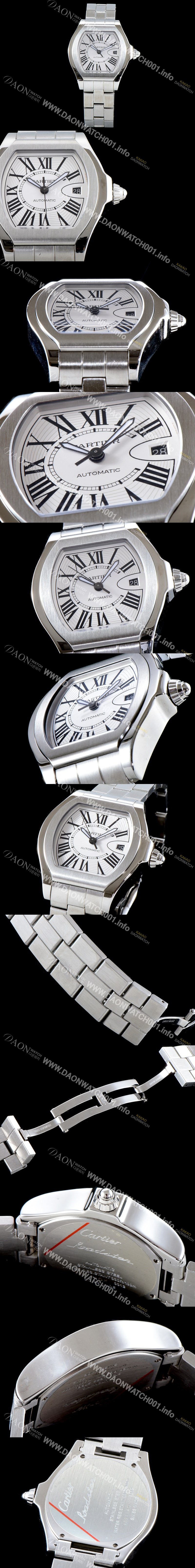 레플리카 [까르띠에] 남성용 로드스터 스위스 2824 무브먼트 화이트 다이얼 CAR0300