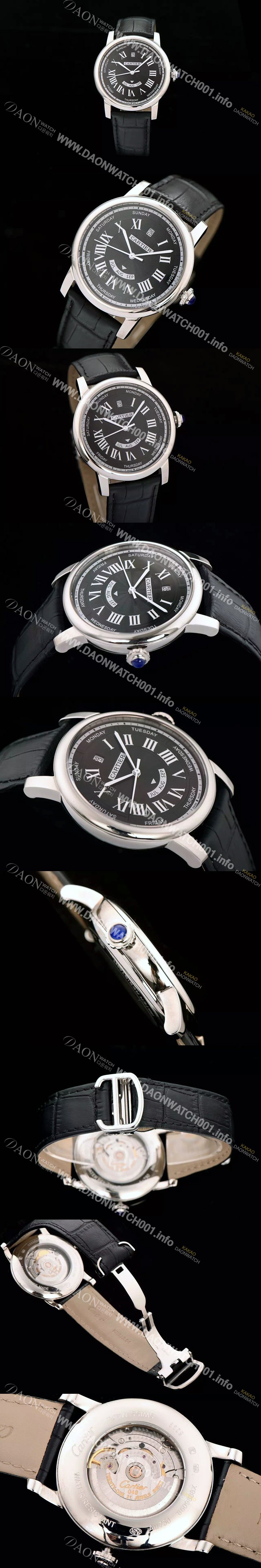 레플리카 [까르띠에] 남성용 솔로 드 까르띠에 오토매틱 42mm 블랙다이얼 CAR0300