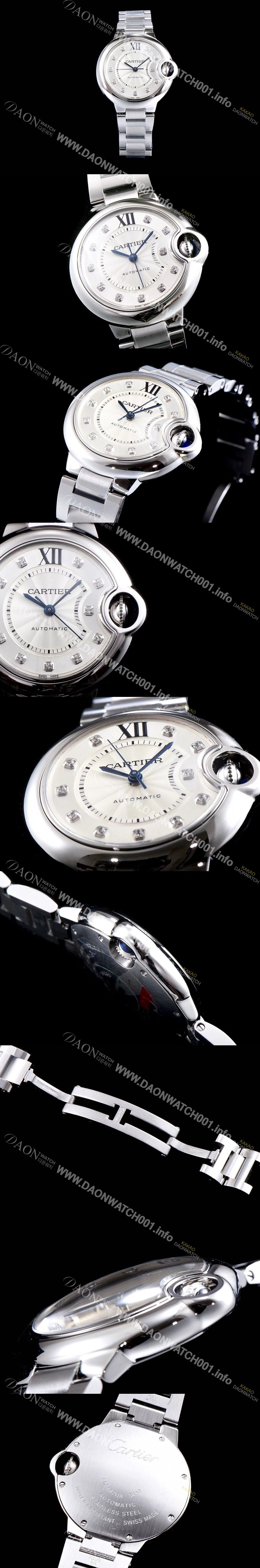 레플리카 [까르디에] 여성용 발롱블루 WE902074 오토매틱 화이트 다이얼 33mm CAR0044