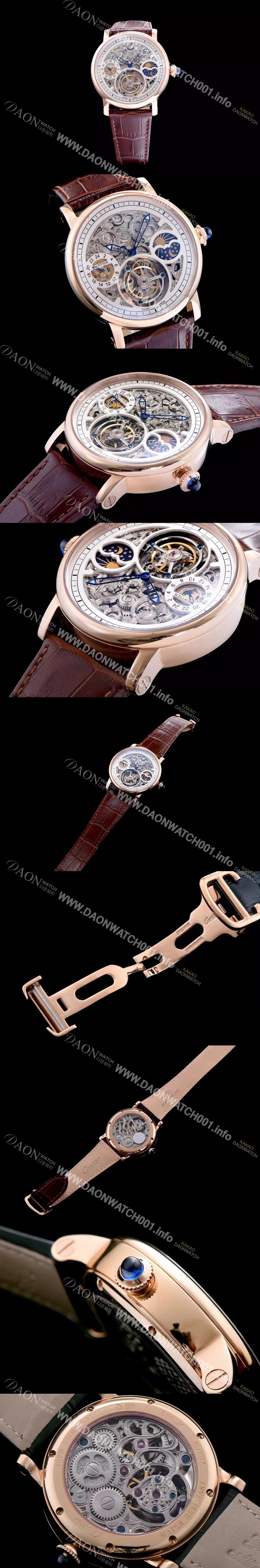 레플리카 [까르띠에] 남성용 로통드 드 까르띠에 투어빌론 시리즈 CAR0027