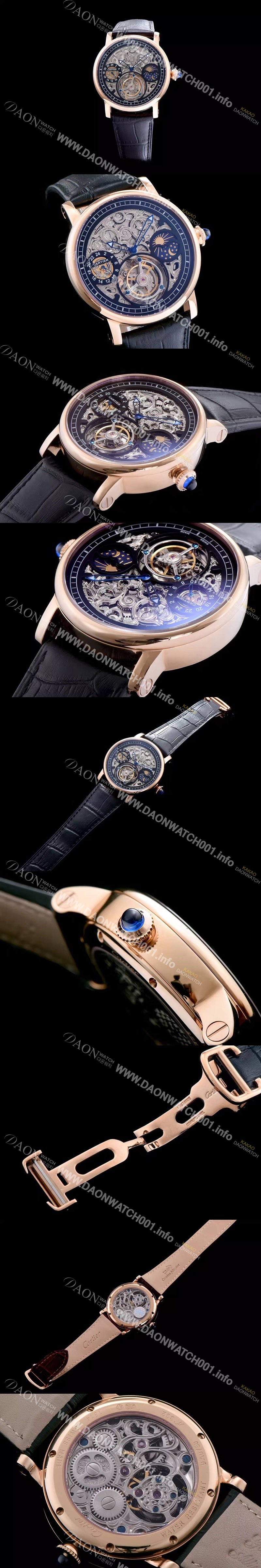 레플리카 [까르띠에] 남성용 로통드 드 까르띠에 투어빌론 시리즈 CAR0030