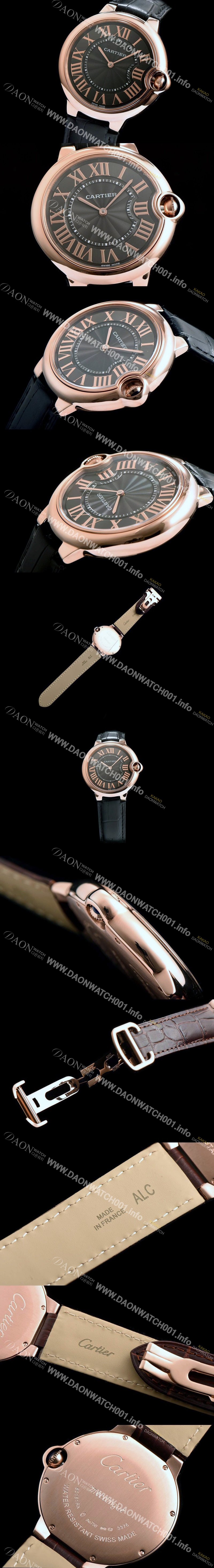 레플리카 [까르띠에] 남성용 발롱블루 W6920089블랙 다이얼 로즈골 CAR0031