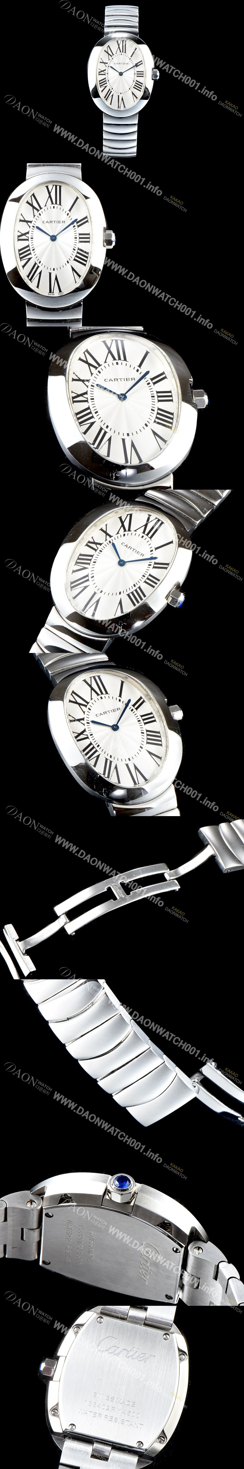 레플리카 [까르띠에] 여성용 베누아 워치 W8000006 라지 모델 화이트 다이얼 스위스 쿼츠 무브먼트 CAR0051