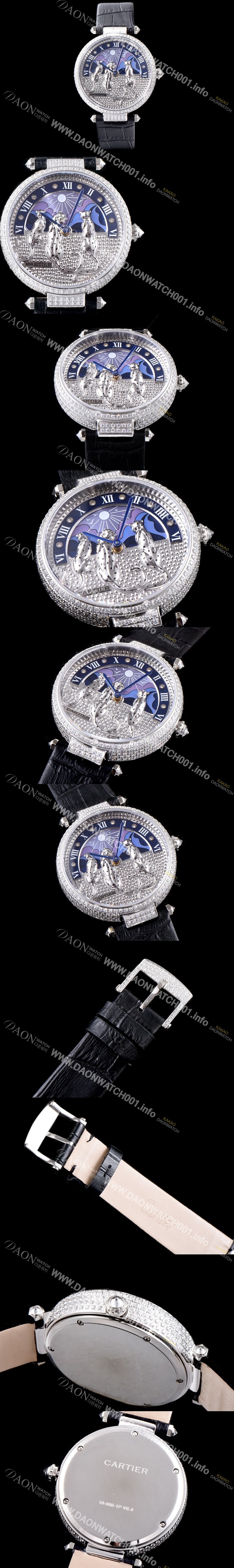 레플리카 [까르띠에] 남성용 레브 드 팬더 HPI00930 하이 쥬얼 세팅 픽첼 다이얼 스위스 쿼츠 무브먼 CAR0013