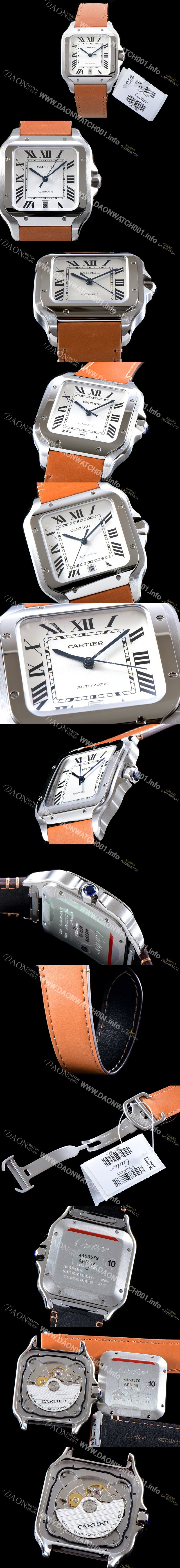 레플리카 [까르띠에] 남성용 NEW UP!! 산토스 드 까르띠에 워치!! WSSA0010 크림빛 신형 화이트 다이얼 오토매틱 무브먼트 CAR4044