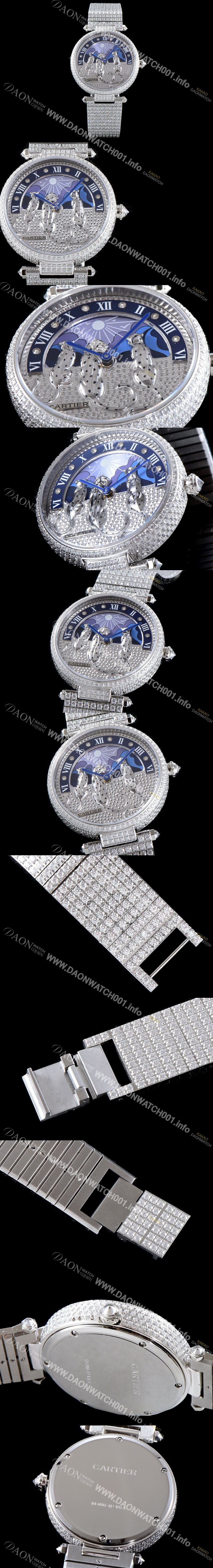 레플리카 [까르띠에] 남성용 레브 드 팬더 워치!! HPI00931 매뉴팩처 다이얼 브릴리언트 컷 다이아몬드 스위스 쿼츠 무브먼 CAR4043