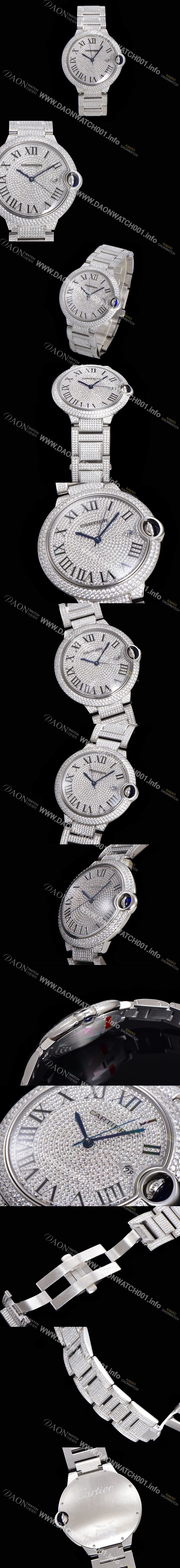 레플리카 [까르띠에] 남성용 럭셔리 풀다이아셋팅!! 발롱블루 드 까르띠에 HP100562