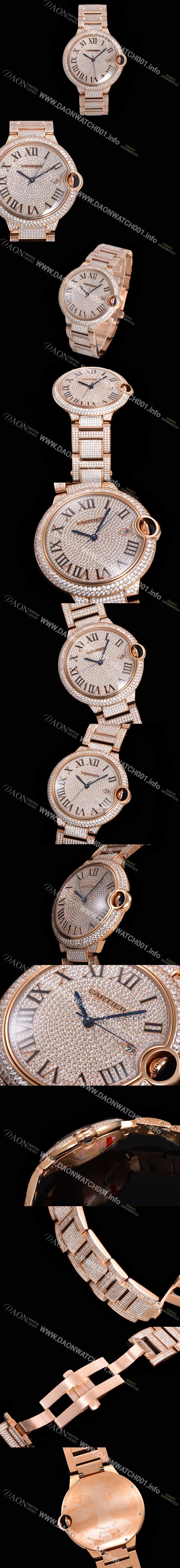 레플리카 [까르띠에] 남성용 럭셔리 풀다이아셋팅!! 발롱블루 드 까르띠에 HPI00582