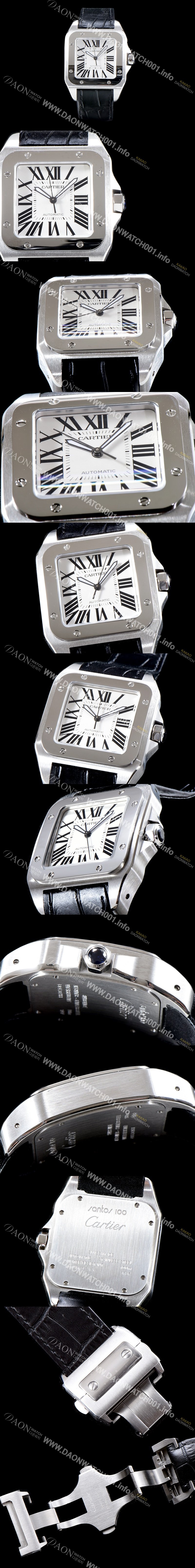 레플리카 [까르띠에] 남성용 904L 신형스틸-Cal. 1847 UP!! 산토스 100 워치 W20106X8 라지 모델 크림빛 신형 다이얼 오토매틱 무브먼트 CAR4005