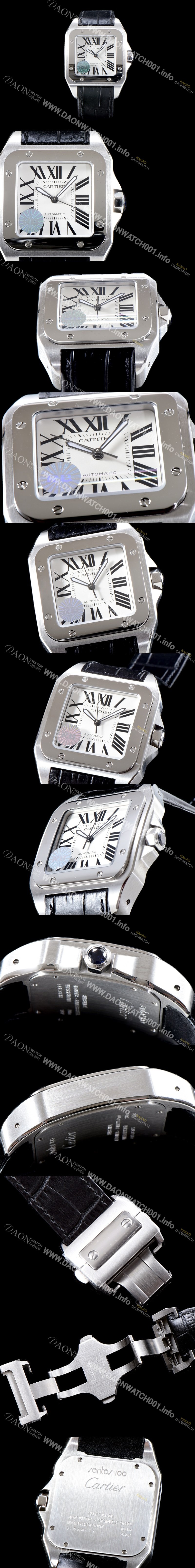 레플리카 [까르띠에] 남성용 904L 신형스틸-ETA 2892-2 UP!! 산토스 100 워치 W20073X8 라지 모델 크림빛 신형 다이얼 오토매틱 무브먼트 CAR4001