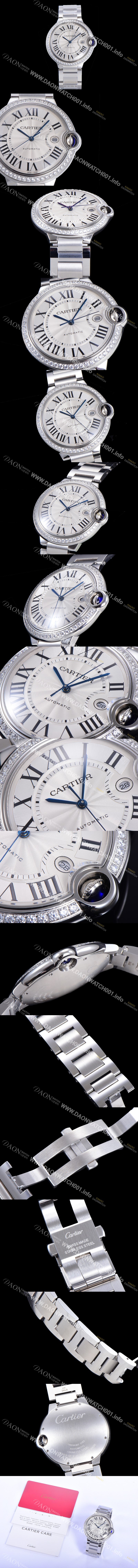 레플리카 [까르띠에] 남성용 발롱블루 WE9009Z3 42mm 다이아몬드 베젤 ETA2824-2 오토매틱 무브먼트 CAR11193