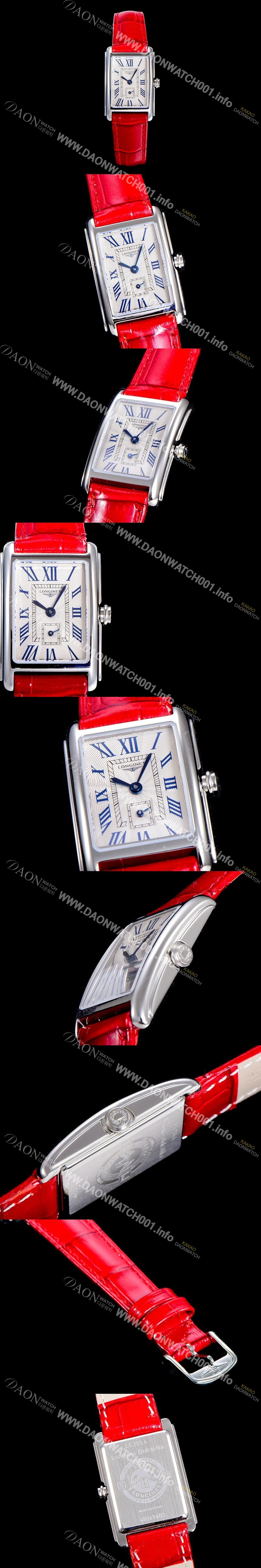 레플리카 [론진] 여성용 돌체비타 스텐레스스틸 쿼츠L178.2 20.8미리 악어가죽 화이트다이얼 CAR11336