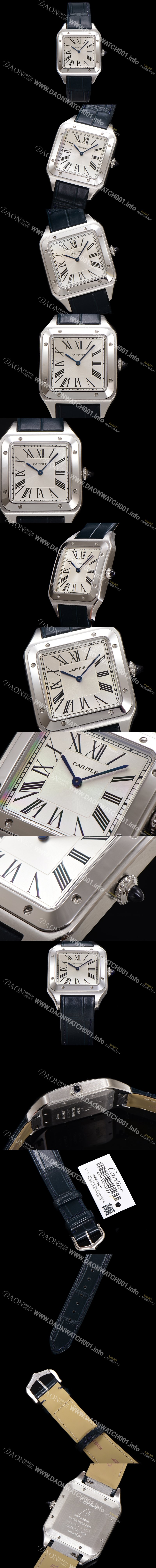 레플리카 [까르띠에] 남성용 산토스 WGSA0021 쿼츠 46.6mm L 사이즈 쿼츠 화이트 다이얼 car69323