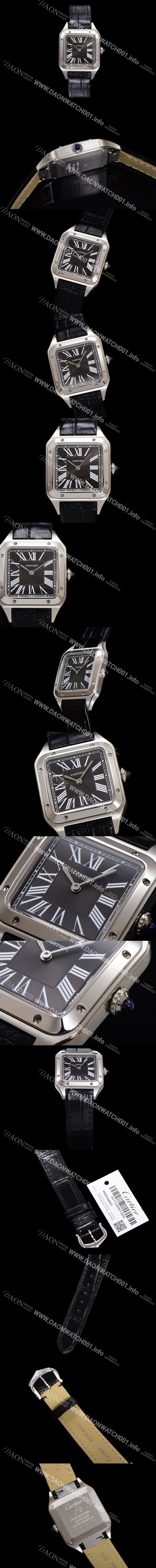 레플리카 [까르띠에] 여성용 산토스 W2SA0015 쿼츠 38mm S 사이즈 블랙 다이얼 car69331