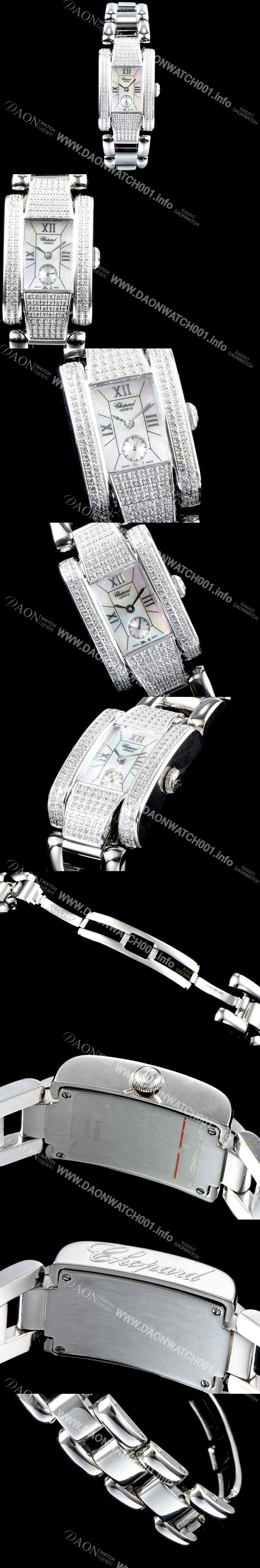 레플리카 [쇼파드] 여성용 라 스트라다 스위스 쿼츠 화이트 쥬얼리 베젤 자게다이얼 CHO0410