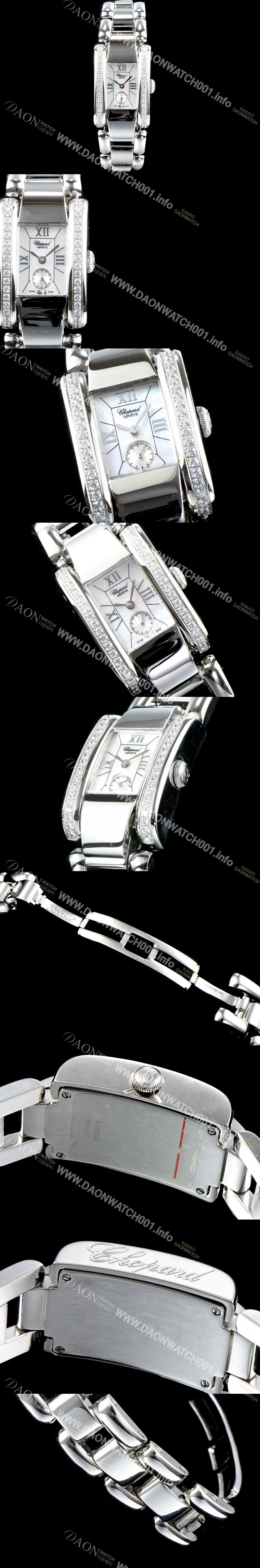 레플리카 [쇼파드] 여성용 라 스트라다 스위스 쿼츠 화이트 쥬얼리 베젤 자게다이얼 CHO0411