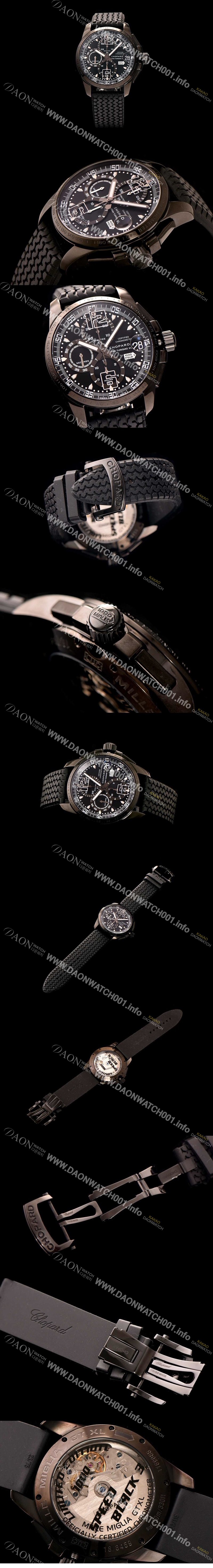 레플리카 [쇼파드] 남성용 밀레 미그리아 GT GMT 신형 100개 한정판 블랙다이얼 CHO0410