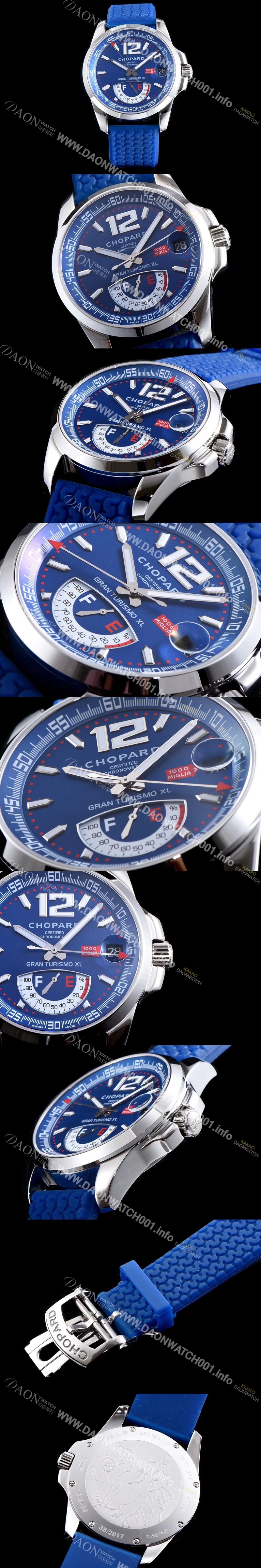 레플리카 [쇼파드] 남성용 클레식 레이싱 밀레 밀레밀리아 1000 모델 블루 다이얼 ETA 2824-2오토매틱 무브먼 CHO0401