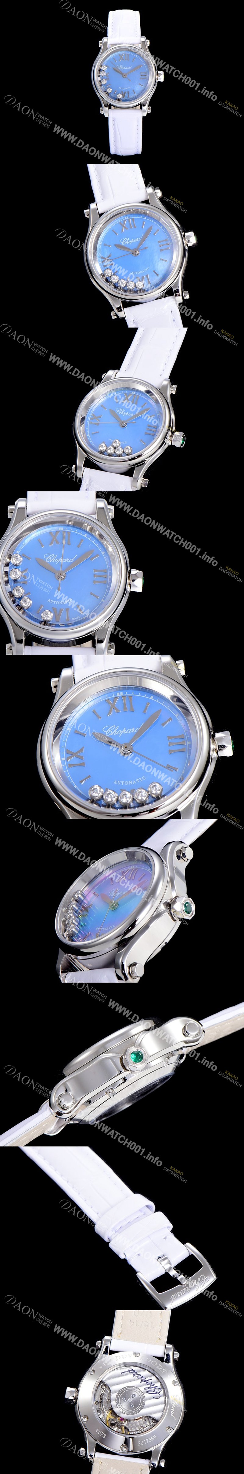 레플리카 [쇼파드]여성용 해피스포츠 미니 오토매틱 30미리 레이디스 자게 블루다이얼 CHO68611