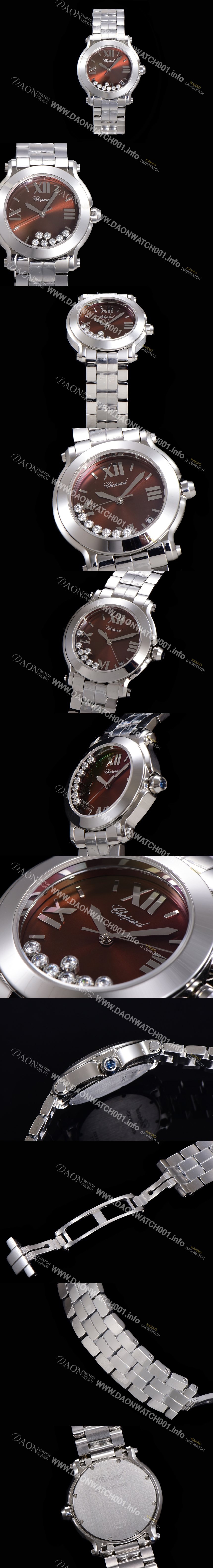 레플리카 [쇼파드] 여성용 해피 스포츠 다이아몬드 36mm 스위스 955.112 쿼츠 브라운다이얼 cho9122