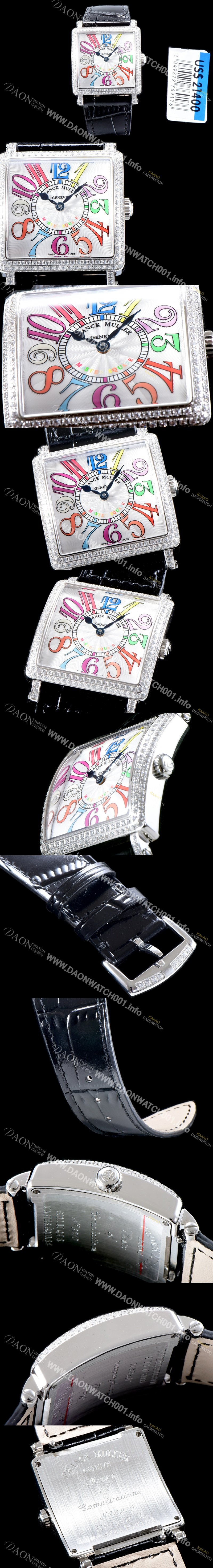 레플리카 [프랭크 뮬러] 남성용 마스터 스퀘어 6000 K SC DT COL DRM V D 레이디 워치 최상급 쥬얼 다이아몬드 베젤 크레이지 아워 다이얼 스위스 ETA 2824-A2 오토매틱 무브먼트 FRA0411