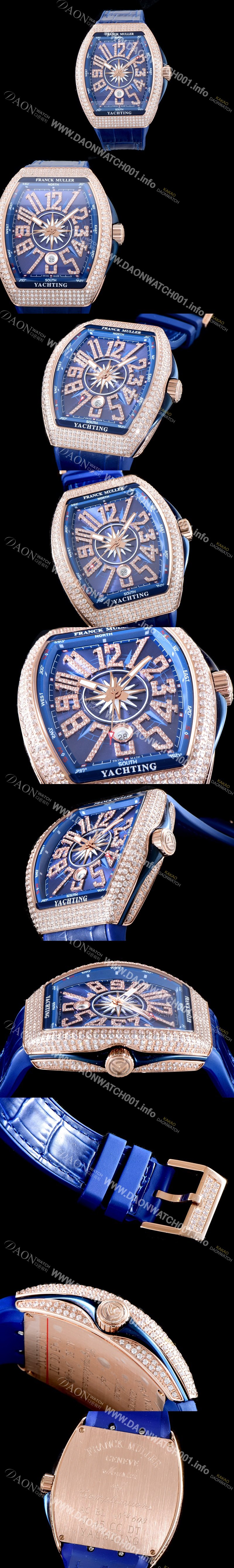 레플리카 [프랭크 뮬러] 남성용 마스터 컴플리케이션 V45 SC DT YACHTING 5N 뱅가드 요팅!! 일본산 최상급 퀄리티의 쥬얼셋팅 케이스 블루 다이얼 스위스 ETA 2824-A2오토매틱 FRA0400