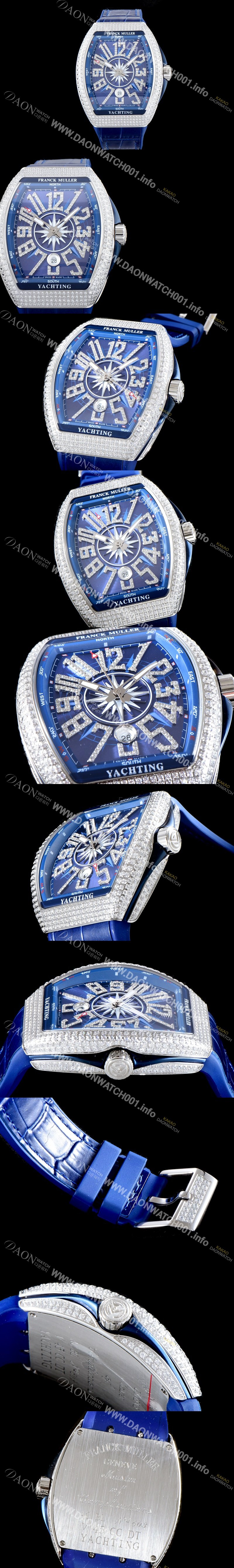 레플리카 [프랭크 뮬러] 남성용 마스터 컴플리케이션 V45 SC DT YACHTING 5N 뱅가드 요팅!! 일본산 최상급 퀄리티의 쥬얼셋팅 케이스 블루 다이얼 스위스 ETA 2824-A2오토매틱 FRA0400