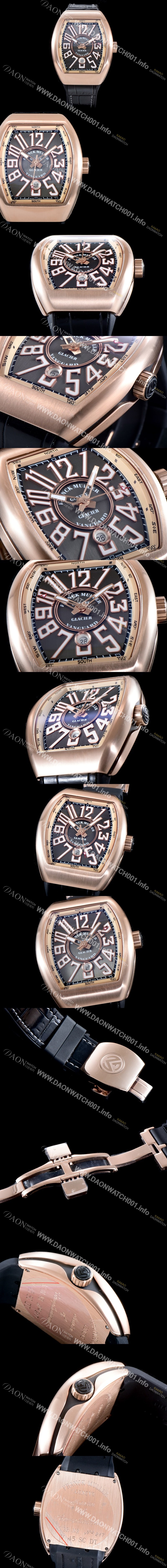 레플리카 [프랭크 뮬러] 남성용 마스터 컴플리케이션 V45 SC DT YACHTING 5N 뱅가드 요팅!! 고급스러운 18K로즈골드 케이스 그레이 다이얼 스위스 ETA 2824-A2오토매틱 FRA0450