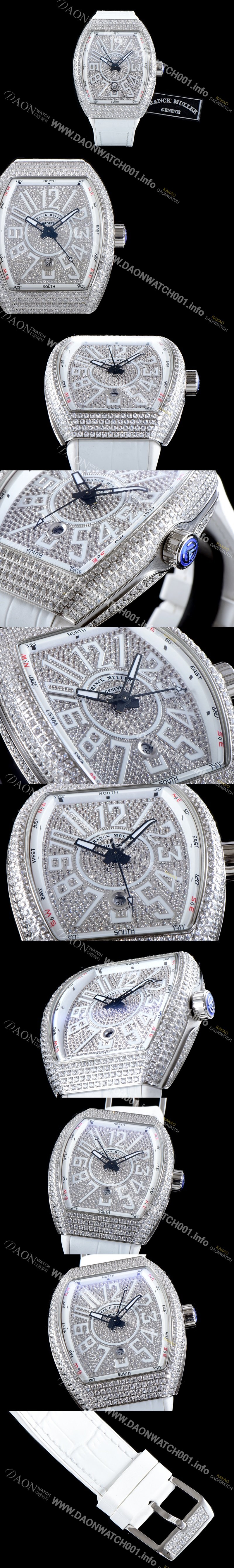 레플리카 [프랭크 뮬러] 남성용 마스터 컴플리케이션 V45 SC DT YACHTING 5N 뱅가드 요팅!! 일본산 최상급 퀄리티의 쥬얼셋팅 케이스 다이아몬드 풀 셋팅 다이얼 스위스 ETA 2824-A2오토매틱 FRA0410