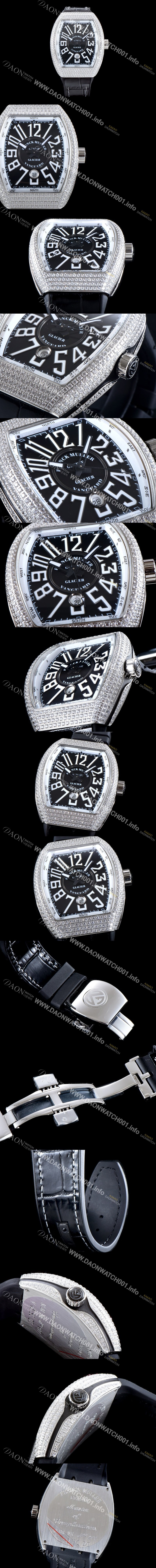 레플리카 [프랭크 뮬러] 남성용 마스터 컴플리케이션 V45 SC DT YACHTING 5N 뱅가드 요팅!! 일본산 최상급 퀄리티의 쥬얼셋팅 케이스 블랙&화이트 다이얼 스위스 ETA 2824-A2오토매틱 FRA0414