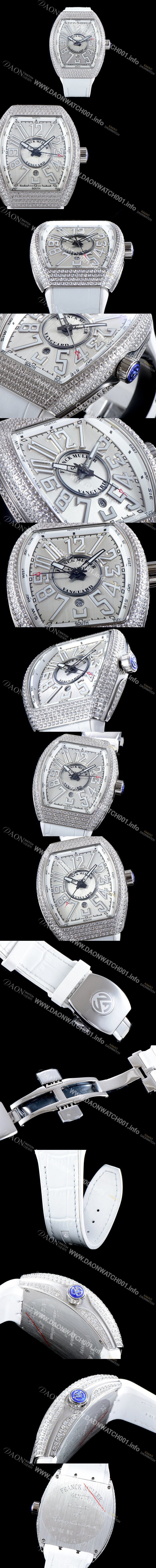 레플리카 [프랭크 뮬러] 남성용 마스터 컴플리케이션 V45 SC DT YACHTING 5N 뱅가드 요팅!! 일본산 최상급 퀄리티의 쥬얼셋팅 케이스 화이트 다이얼 스위스 ETA 2824-A2오토매틱 FRA0412