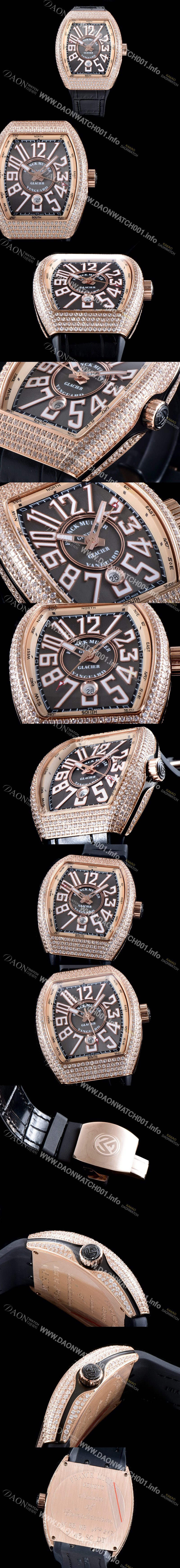 레플리카 [프랭크 뮬러] 남성용 마스터 컴플리케이션 V45 SC DT YACHTING 5N 뱅가드 요팅!! 일본산 최상급 퀄리티의 쥬얼셋팅 케이스 그레이&골드 다이얼 스위스 ETA 2824-A2오토매틱 FRA0411