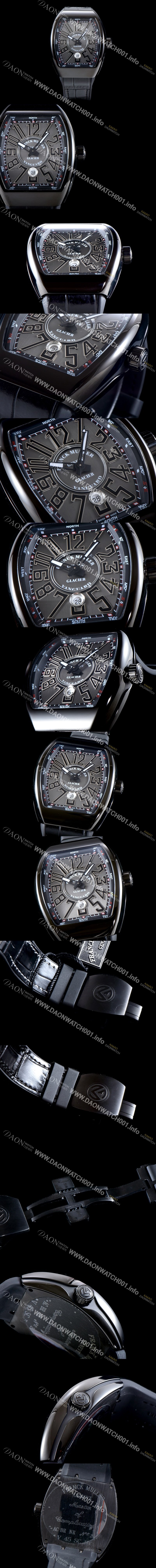 레플리카 [프랭크 뮬러] 남성용 마스터 컴플리케이션 V 45 SC DT YACHTING 5N 뱅가드 요팅!! PVD 코딩 그레이&블랙 다이얼 스위스 ETA 2824-A2오토매틱 FRA0410