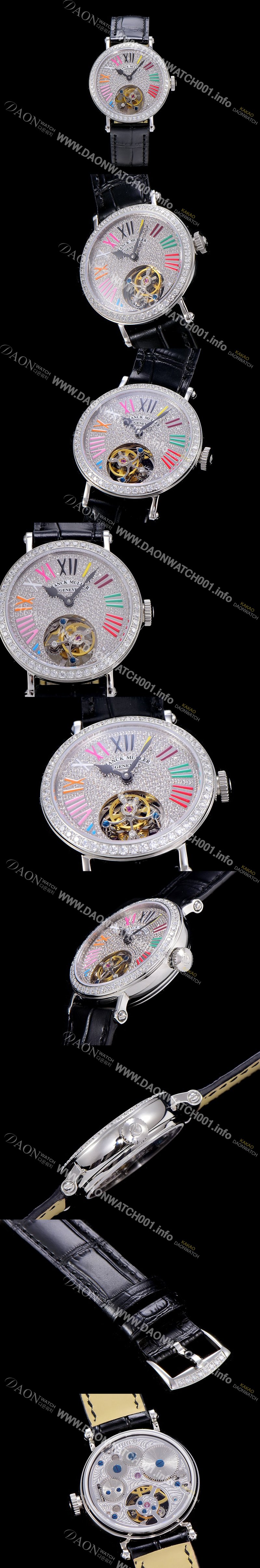 레플리카 [프랭크뮬러] 론드 래디 컬러드림 투어빌론 34mm 다이아세팅 화이트다이얼 FRA53984